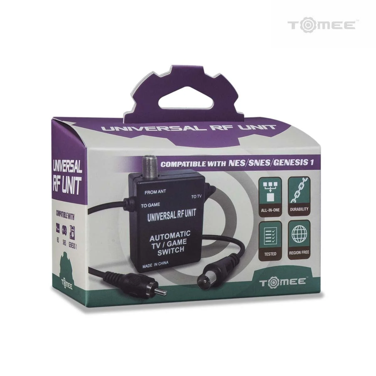 3 in 1 universal RF switch unit aerial cable for NES / SNES / Mega Drive /Genesis | Tomee - Image 2