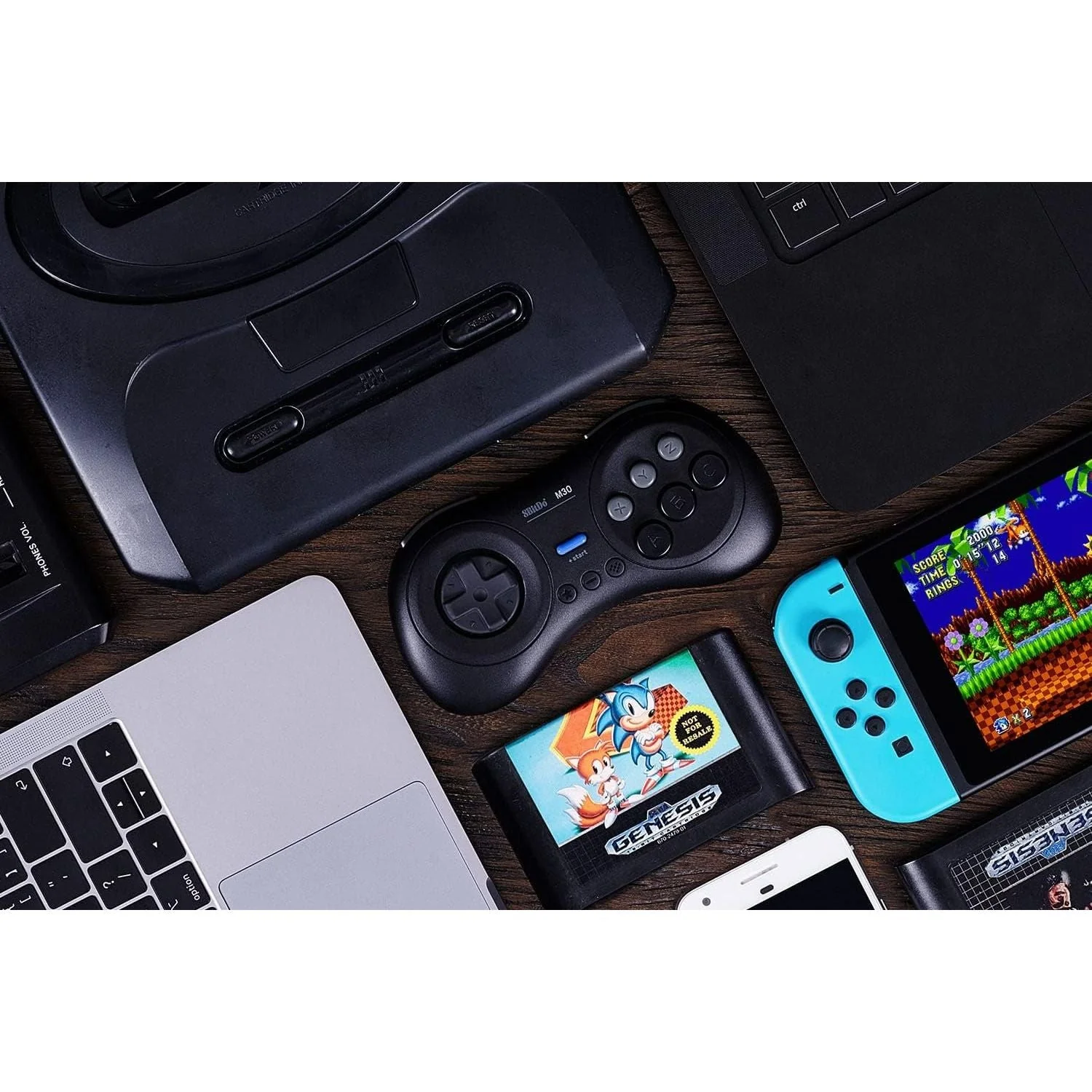 M30 bluetooth wireless gamepad for Nintendo Switch, Windows, Mac & Android - black | 8BitDo - Image 7