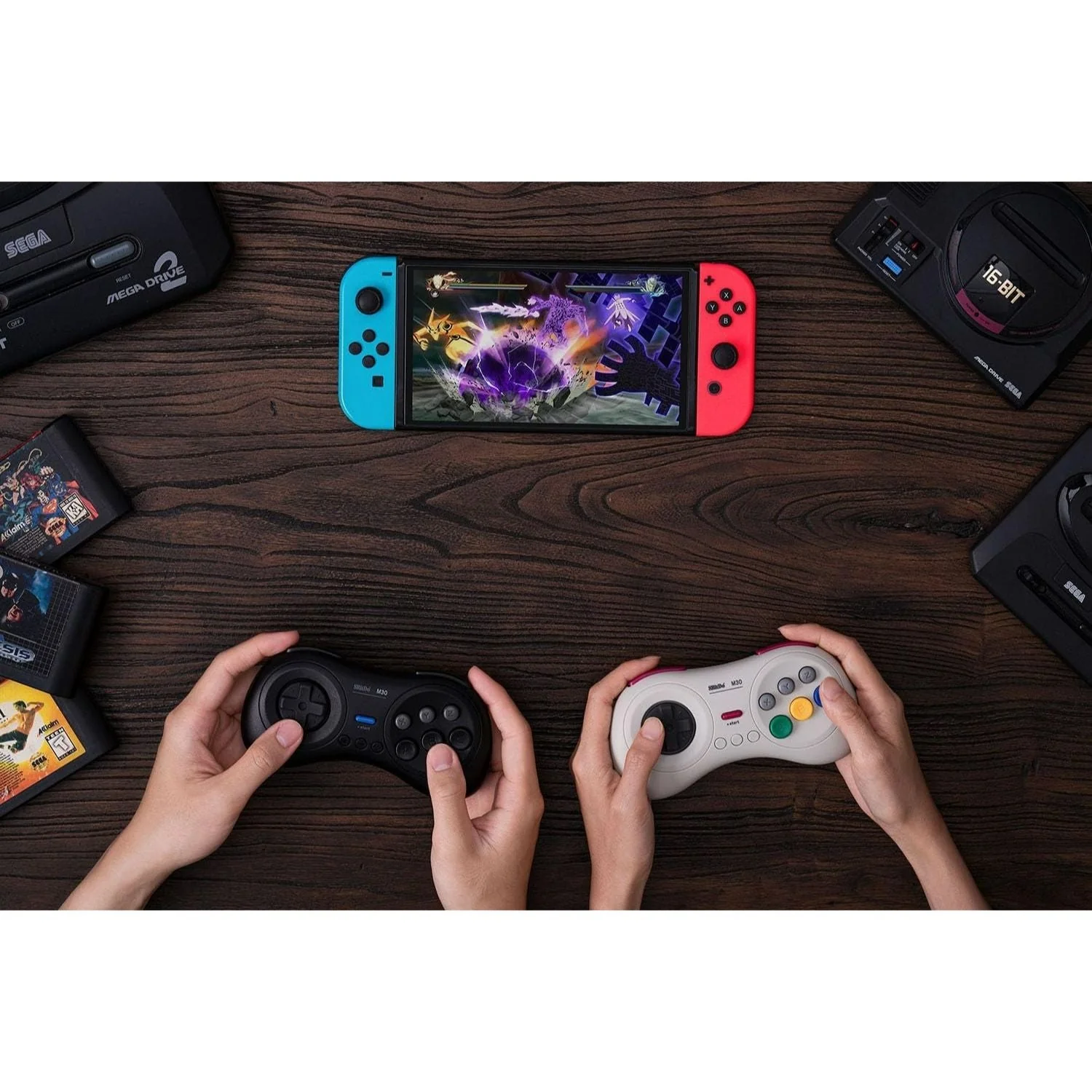 M30 bluetooth wireless gamepad for Nintendo Switch, Windows, Mac & Android - white | 8BitDo - Image 5