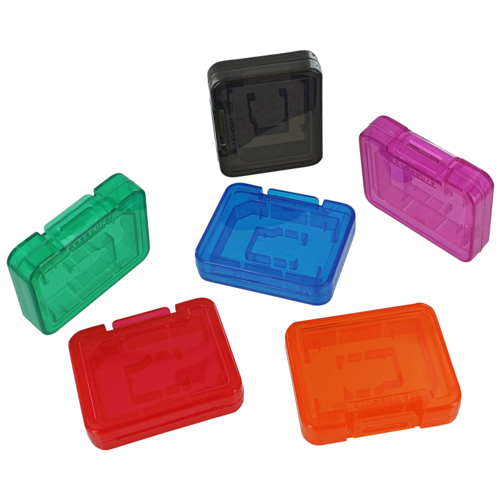 Cases for SD SDHC & Micro SD memory cards tough plastic storage holder covers - 12 pack multi colour | ZedLabz - Image 3