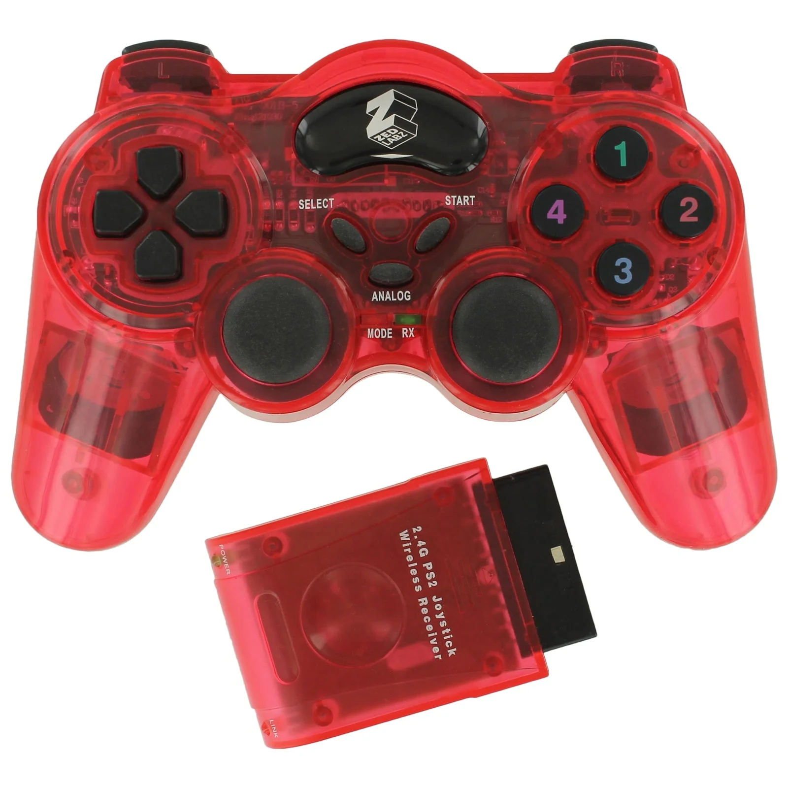 Controller for Sony PS2 & PS1 wireless RF double shock vibration | ZedLabz - Image 3