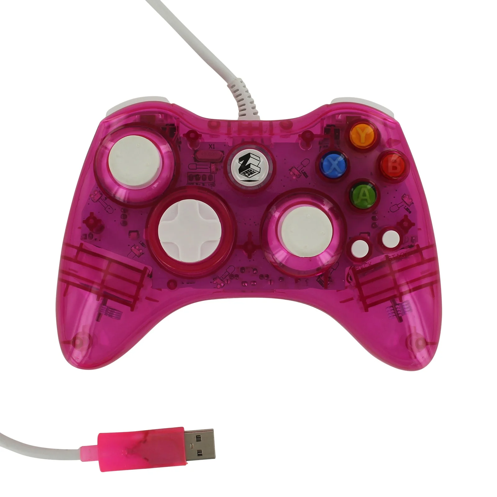 Controller for Xbox 360 USB wired colour glow vibration compatible |\replacement | ZedLabz - Image 8