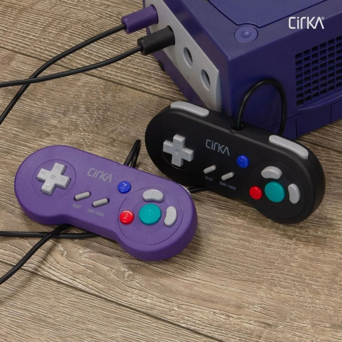 Digital wired controller gamepad for Nintendo GameCube & Game Boy Player 10ft - Purple | Cirka - Image 5