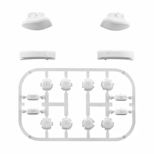 Replacement Soft Touch Button Set For Nintendo Switch Joy-Cons - White | ZedLabz