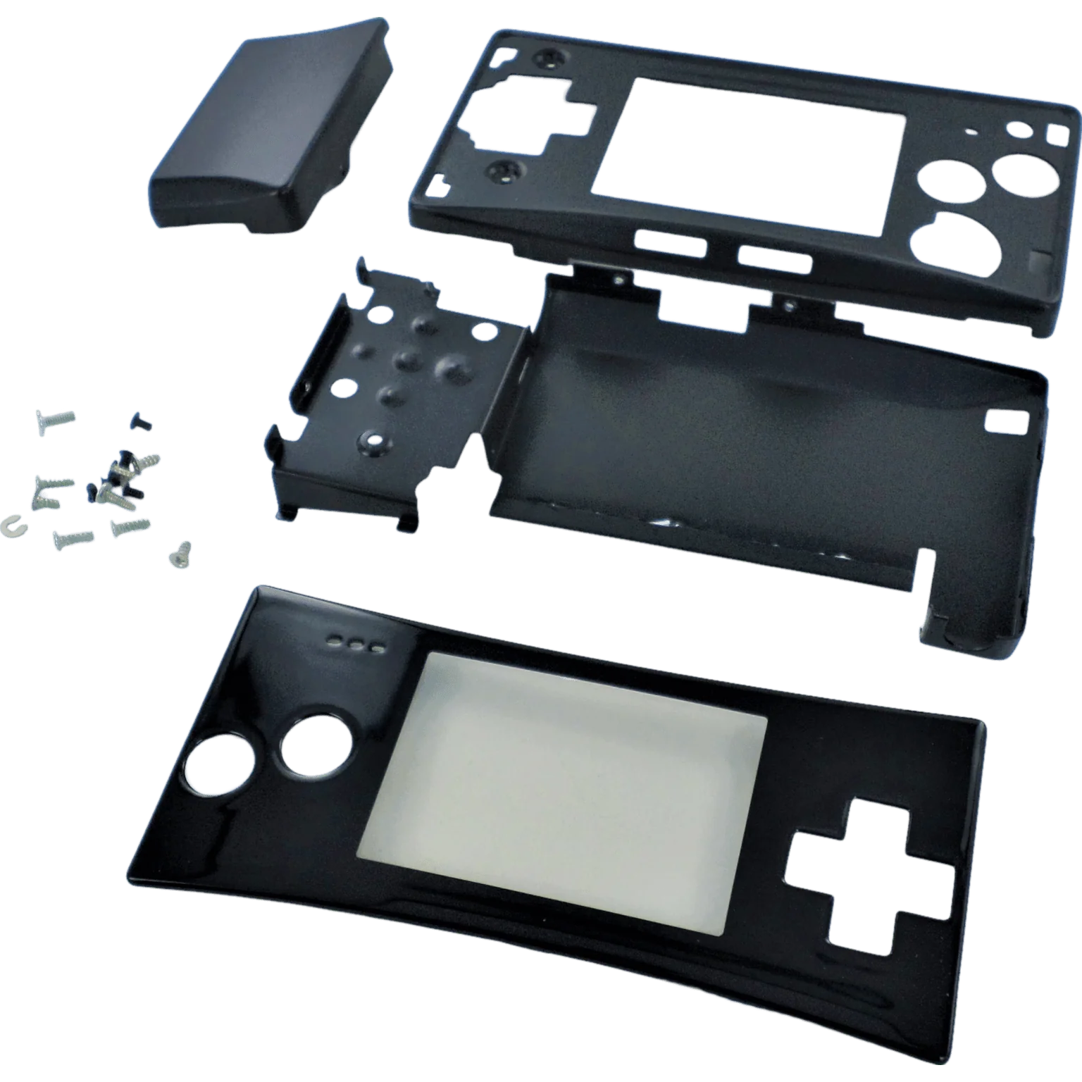 Full housing shell for Nintendo Game Boy Micro console replacement mod kit - Black | ZedLabz - Image 2
