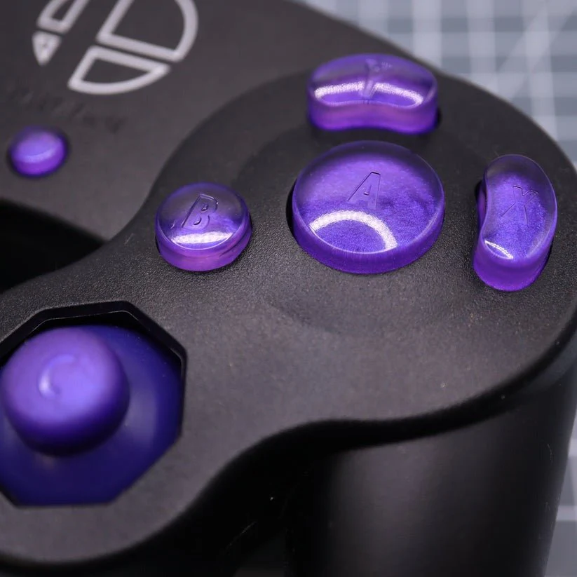 Hand cast custom resin buttons set for Nintendo GameCube - Grape candy [NGC] | Lab Fifteen Co - Image 3