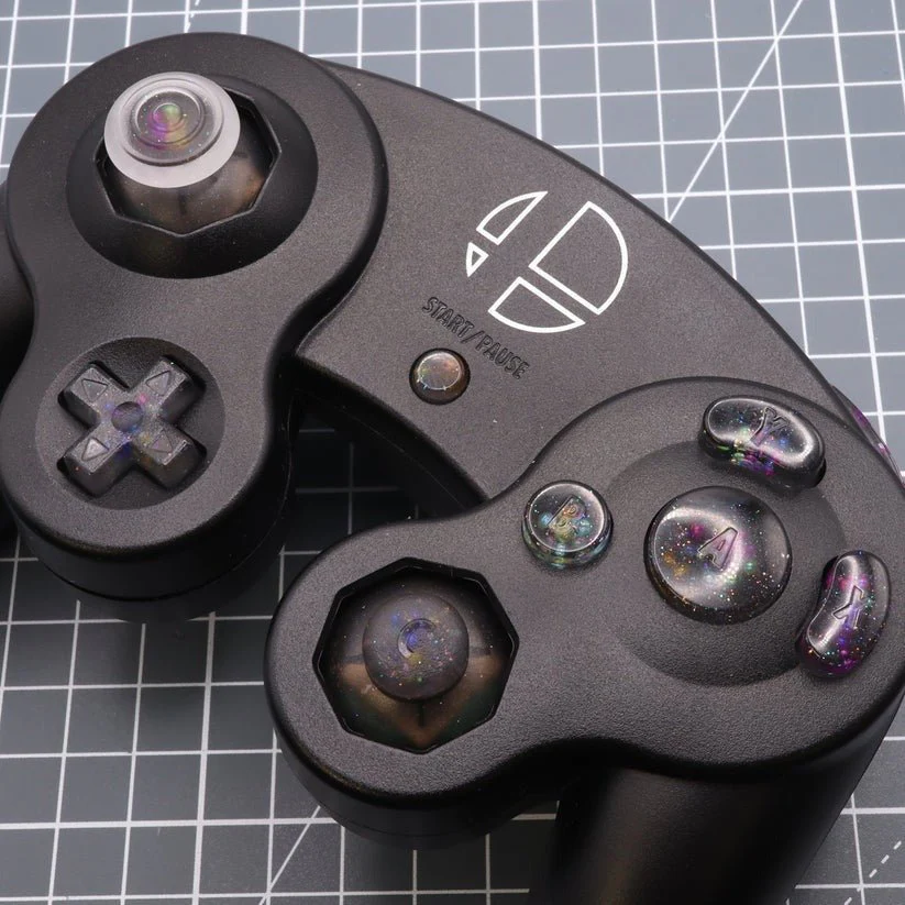 Hand cast custom resin buttons set for Nintendo GameCube - Solar system [NGC] | Lab Fifteen Co - Image 3