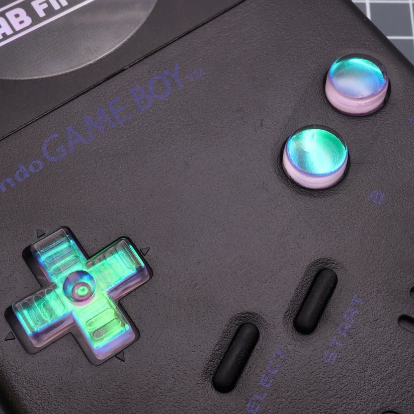 Hand cast resin buttons for Nintendo Game Boy Original DMG-01 (Game Boy Classic) - Cool Opal | Lab Fifteen Co - Image 5