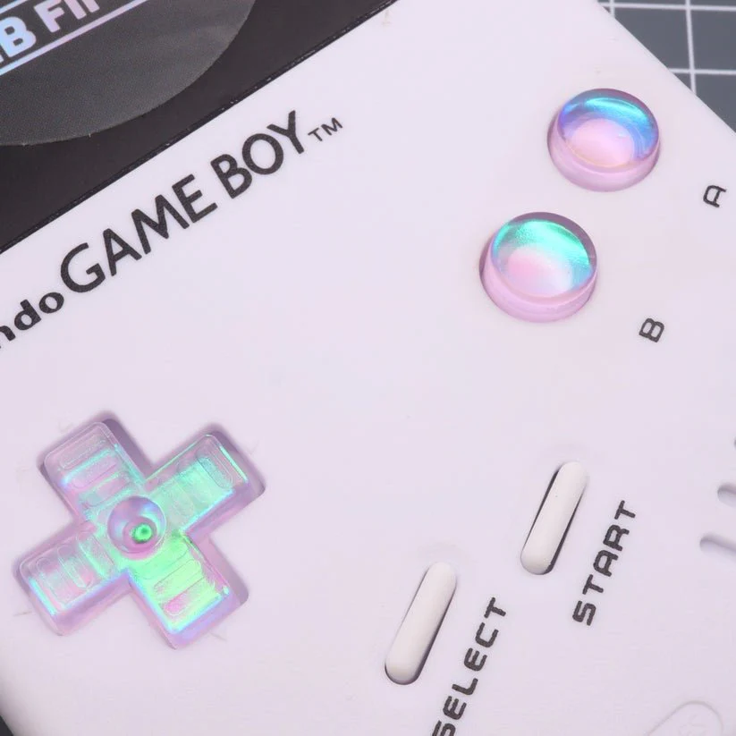 Hand cast resin buttons for Nintendo Game Boy Original DMG-01 (Game Boy Classic) - Cool Opal | Lab Fifteen Co - Image 7