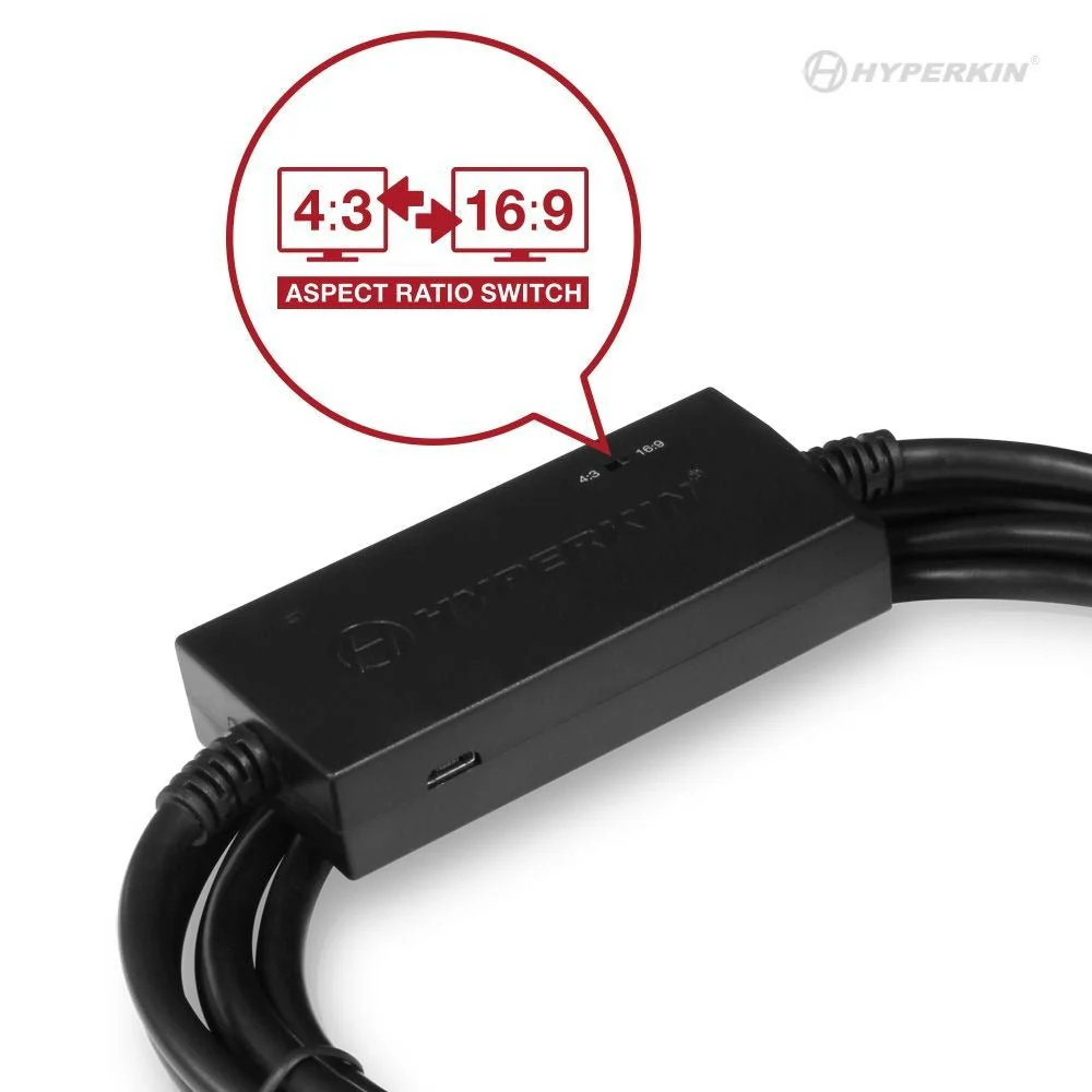 HDMI Adapter HDTV cable for Sega Genesis / Mega Drive 1 2 & 3 games consoles 720p 16:9 & 4:3 aspect ratio support USB powered | Hyperkin - Image 3