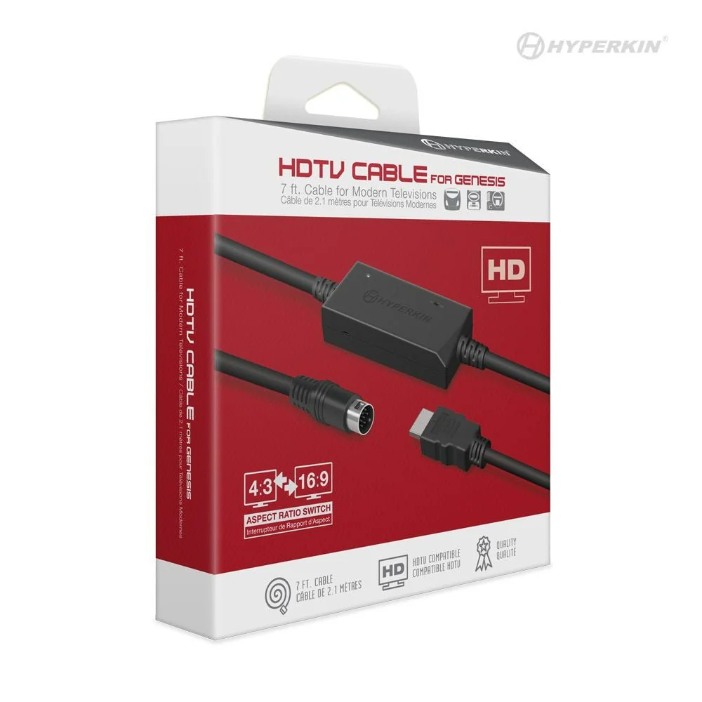 HDMI Adapter HDTV cable for Sega Genesis / Mega Drive 1 2 & 3 games consoles 720p 16:9 & 4:3 aspect ratio support USB powered | Hyperkin - Image 5