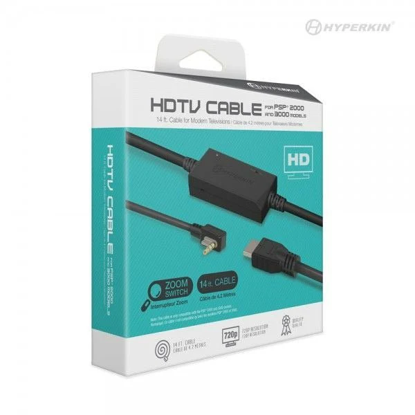 HDMI Adapter HDTV cable for Sony PSP 2000 & 3000 handheld 720p Zoom function USB powered | Hyperkin - Image 4