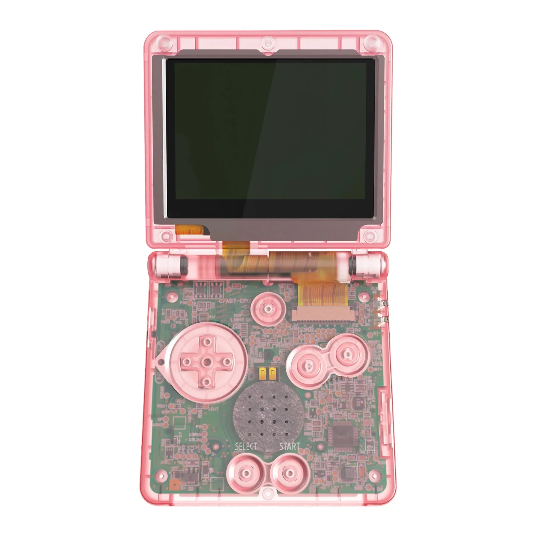 IPS ready shell for Nintendo Game Boy Advance SP custom modified replacement housing supports IPS & Original screens - Semi Transparent AGS GBA SP | eXtremeRate - Image 19