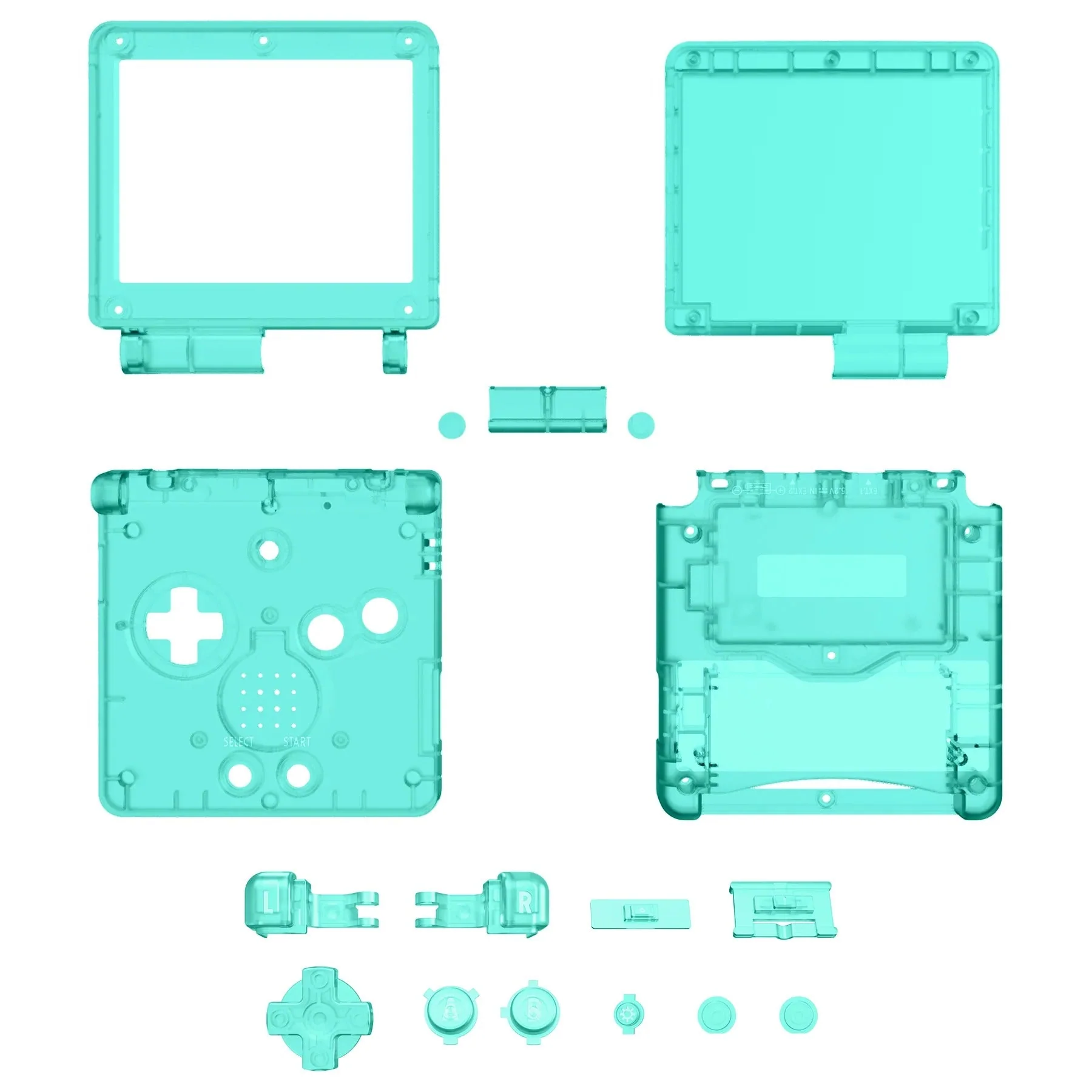 IPS ready shell for Nintendo Game Boy Advance SP custom modified replacement housing supports IPS & Original screens - Semi Transparent AGS GBA SP | eXtremeRate - Image 4
