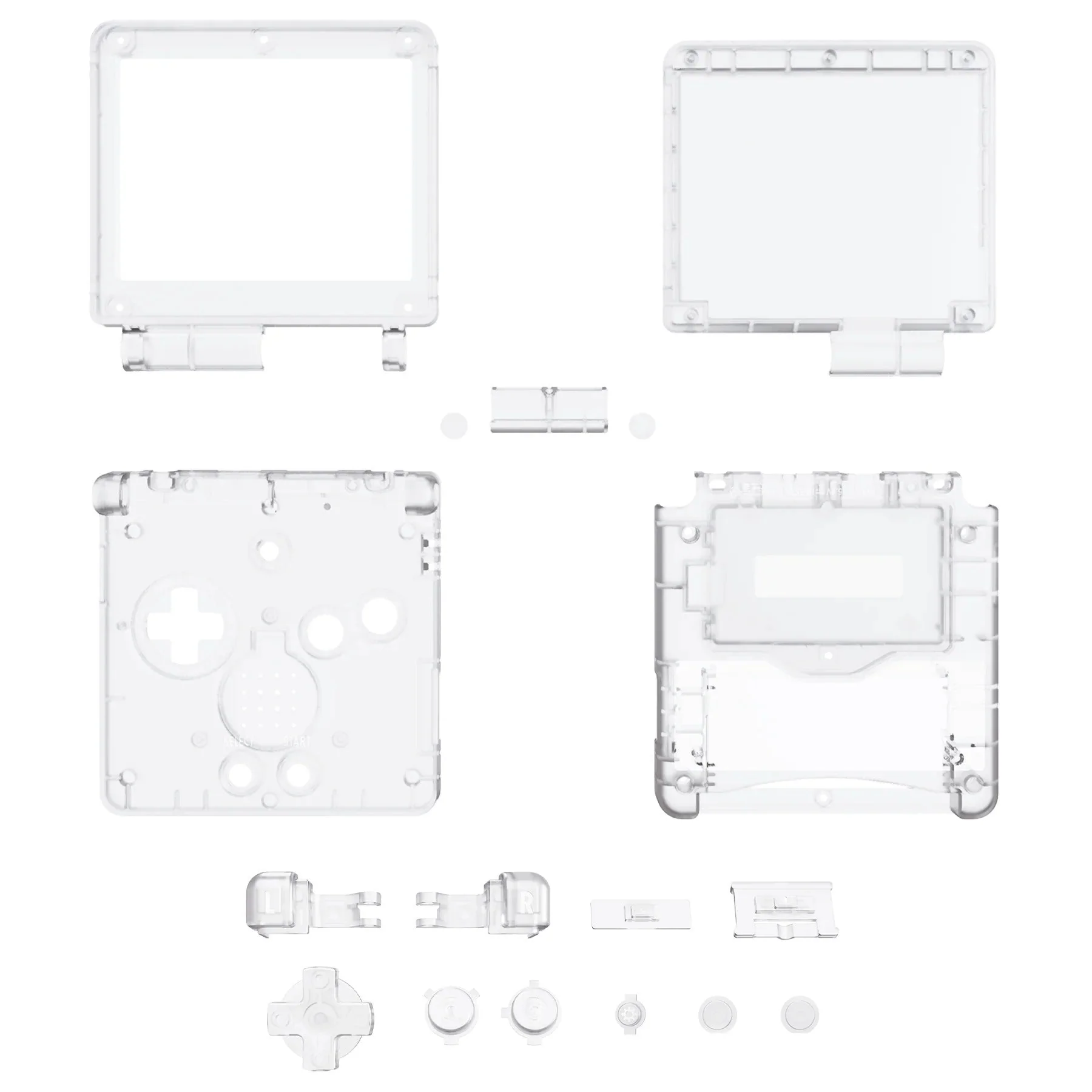 IPS ready shell for Nintendo Game Boy Advance SP custom modified replacement housing supports IPS & Original screens - Semi Transparent AGS GBA SP | eXtremeRate - Image 8