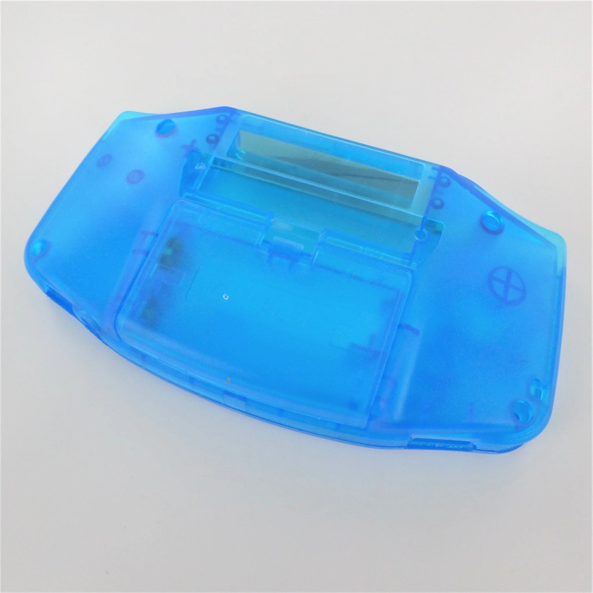 Modified housing front & back shell for IPS LCD Screen Nintendo Game Boy Advance console replacement - Transparent Blue | Funnyplaying - Image 2