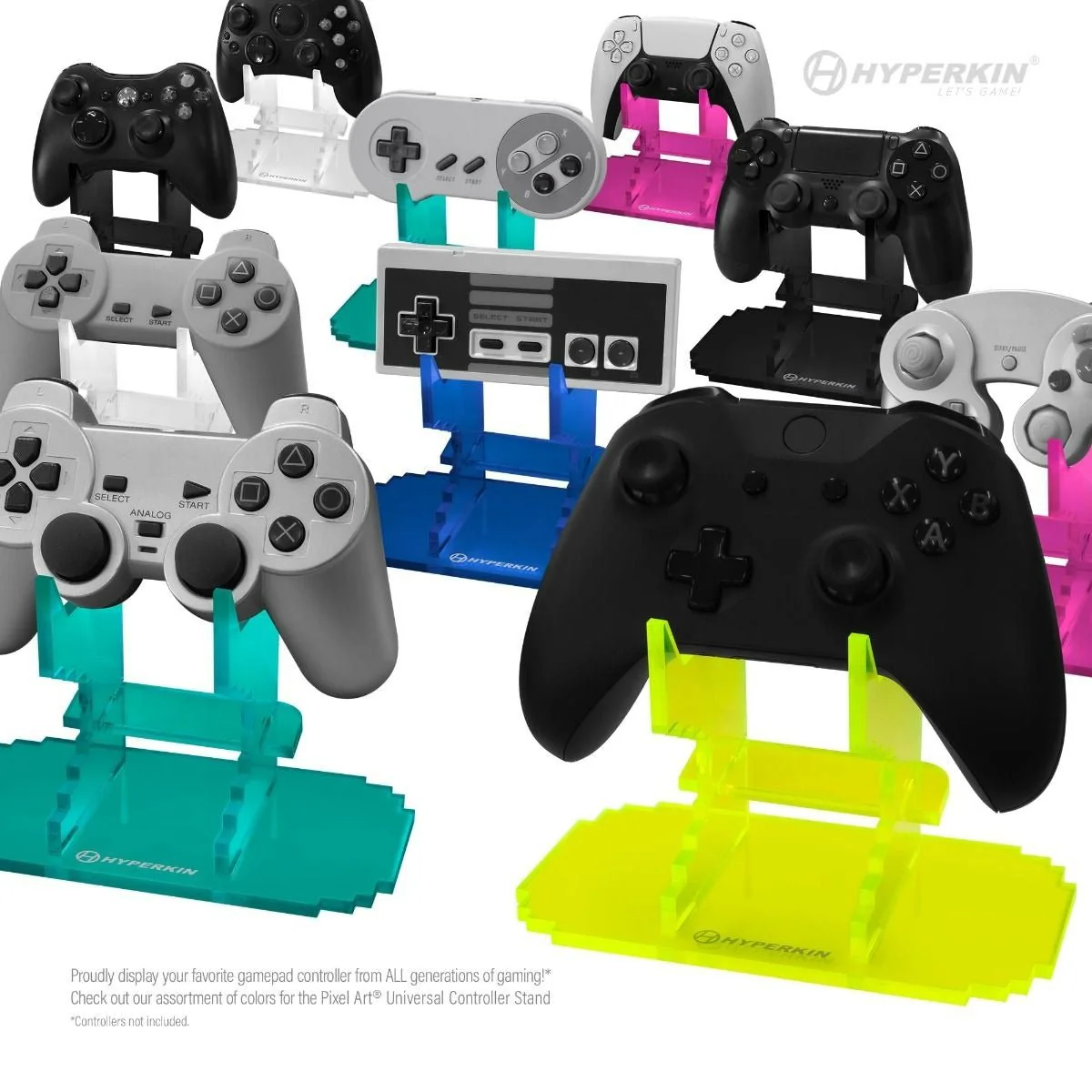 Pixel Art universal acrylic controller stand for Xbox, Playstation, Nintendo - Green | Hyperkin - Image 5
