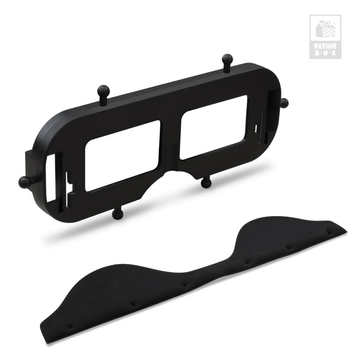 Replacement padded eyeshade guard & eyeshade holder frame bundle package for Nintendo Virtual Boy VB | Repairbox