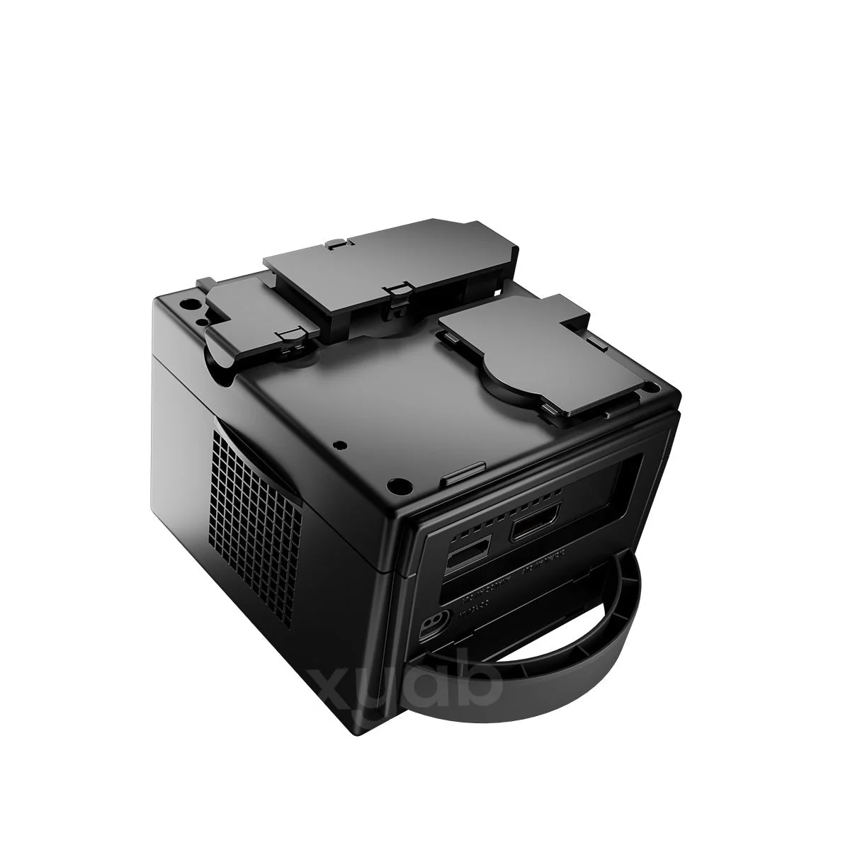Replacement port cover set for Nintendo GameCube console Serial 1, 2 & Hi speed ABS plastic doors  - Purple | XYAB - Image 3