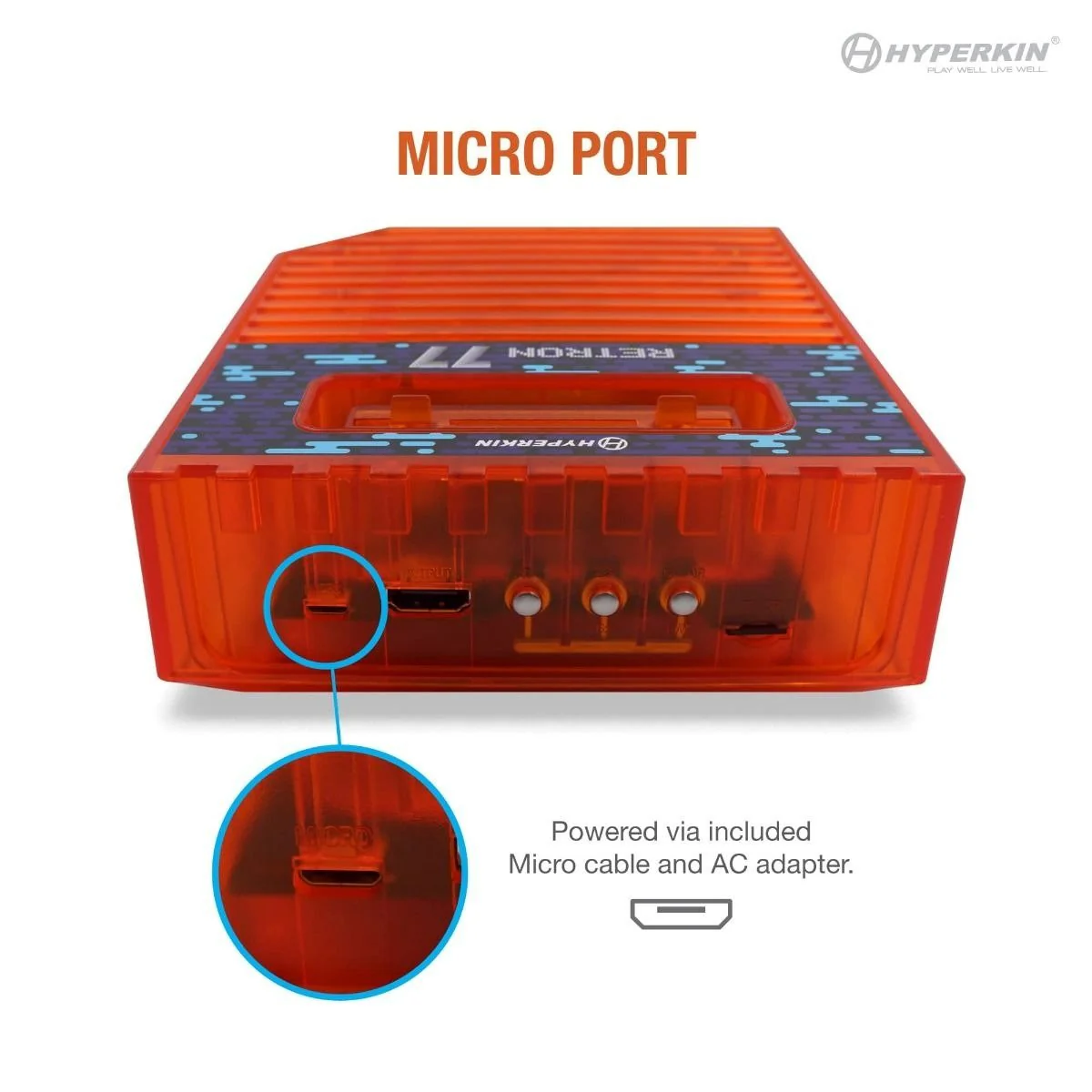 RetroN 77 HD home gaming console for Atari 2600 games - Amber | Hyperkin - Image 5