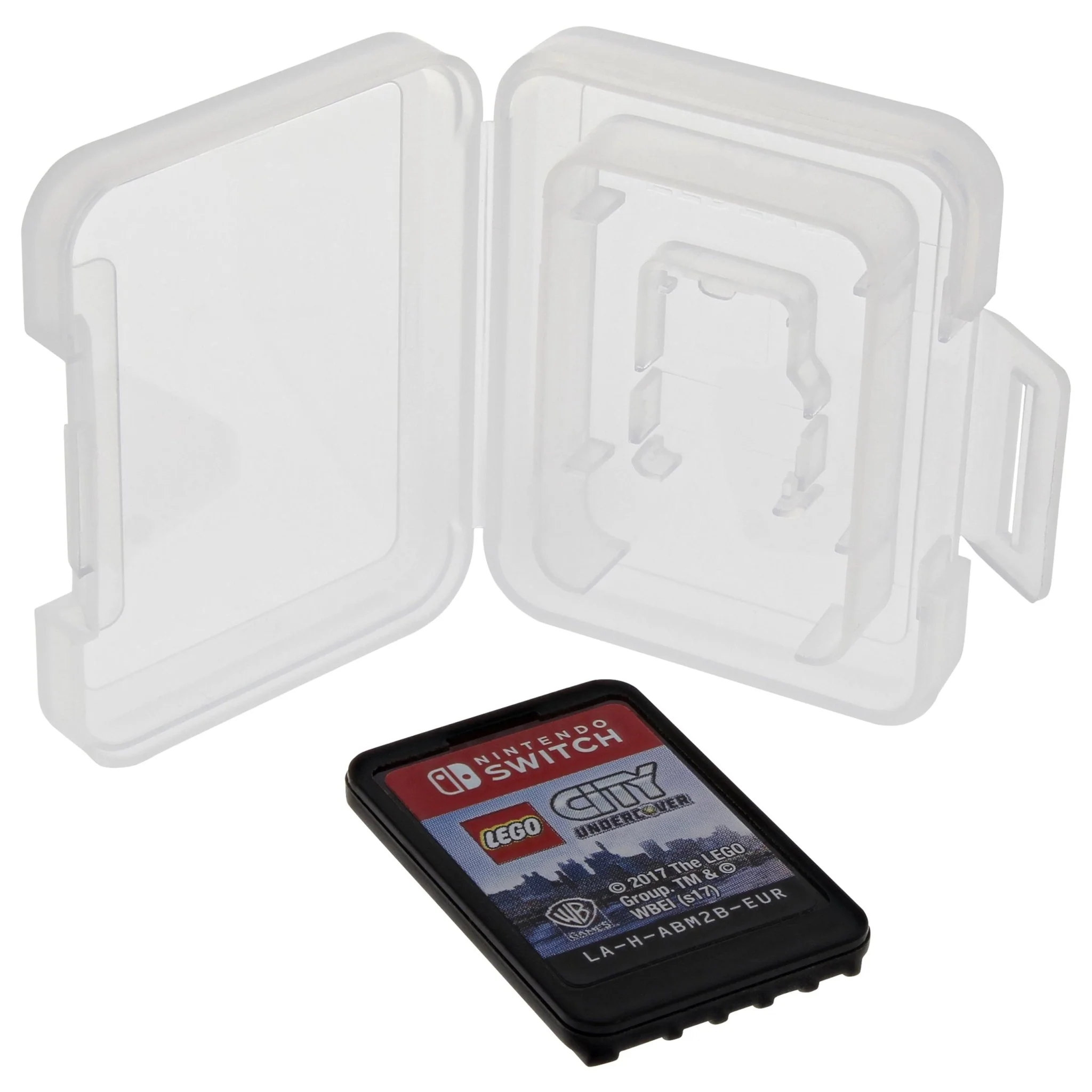Single tough storage cases for Nintendo Switch game cartridges with micro SD memory card slot - 12 pack clear | ZedLabz - Image 2
