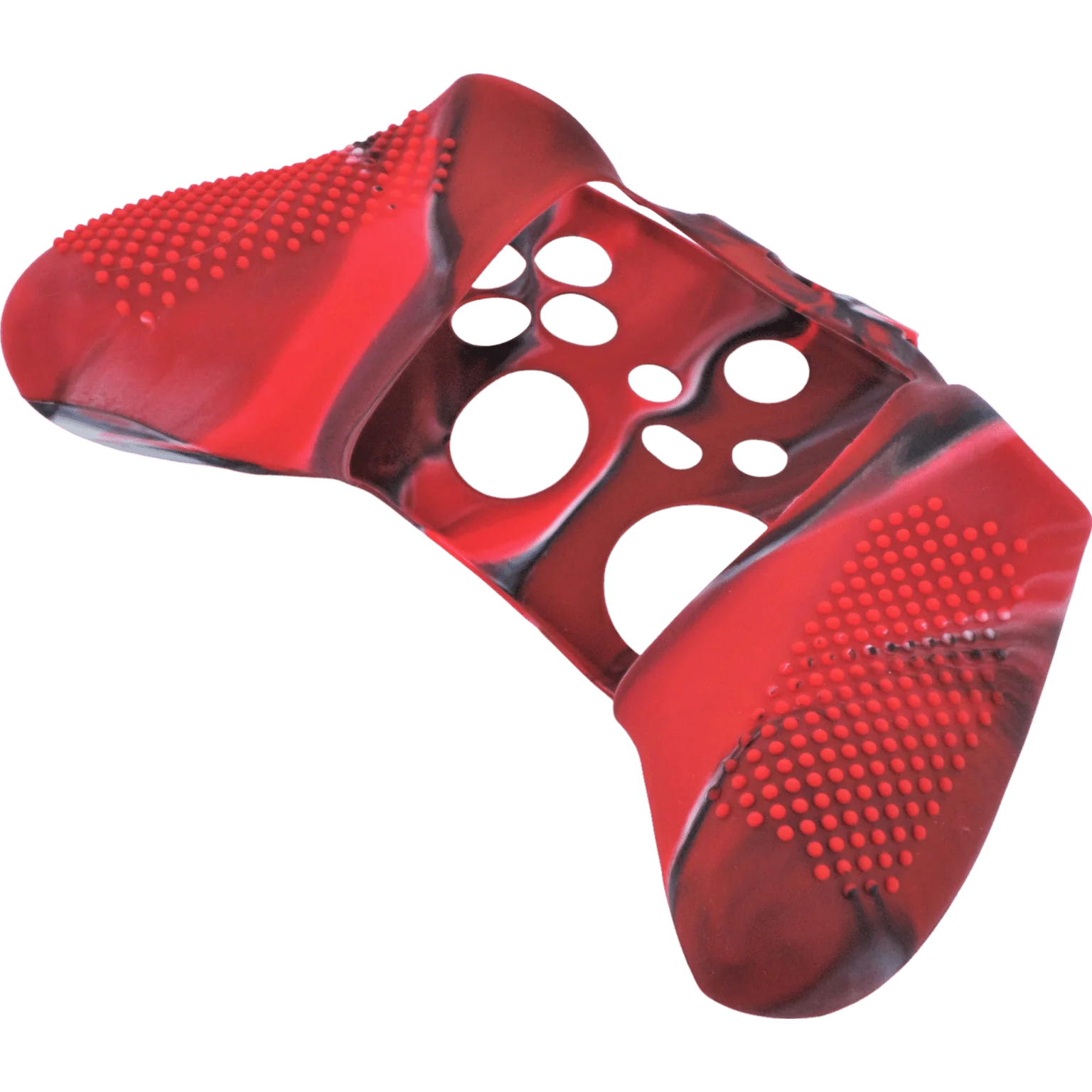 Skin grip cover for Xbox Series X controller soft silicone rubber with ribbed handle - Camo Red | ZedLabz - Image 8