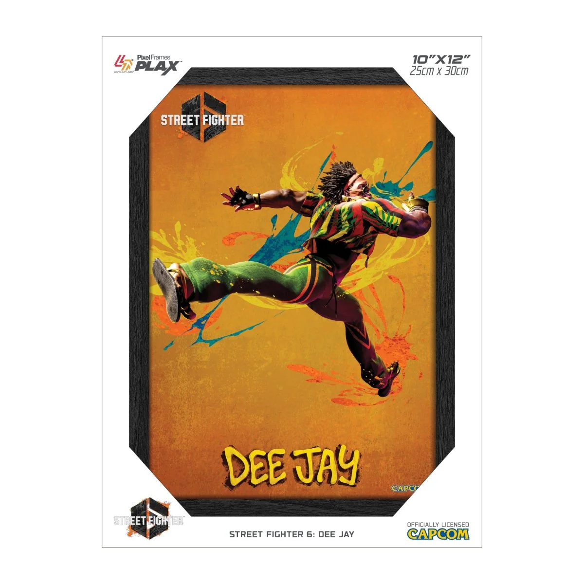 Street Fighter 6 Dee Jay Plax lenticular frame 3D wall art officially licensed 10"x12" inch (23x30cm) | Pixel Frames - Image 2