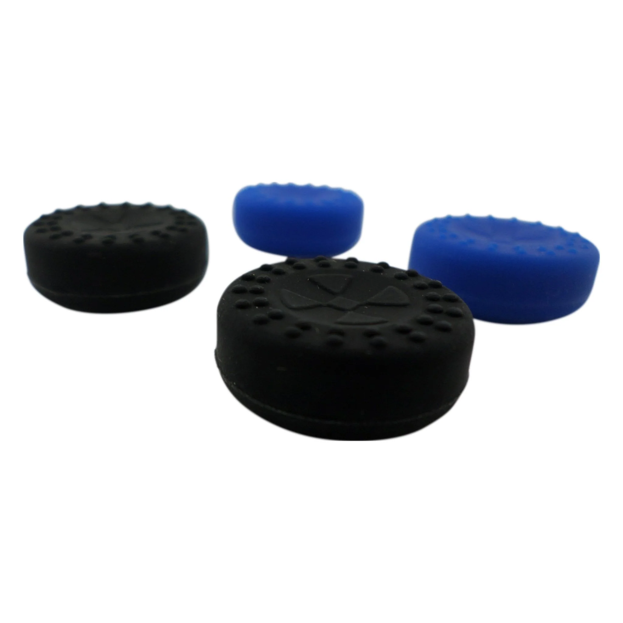 Thumbstick grip caps for Sony PS4 controller non slip extended heavy duty silicone - 4 pack Black & Blue | ZedLabz - Image 3