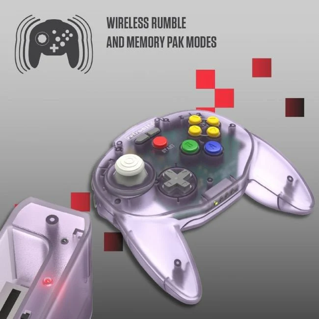 Tribute 64 2.4Ghz wireless N64 mini controller for N64, Switch, PC, Mac and Other USB Devices V2 - Clear orange Hawk editon | Retro-Bit - Image 10