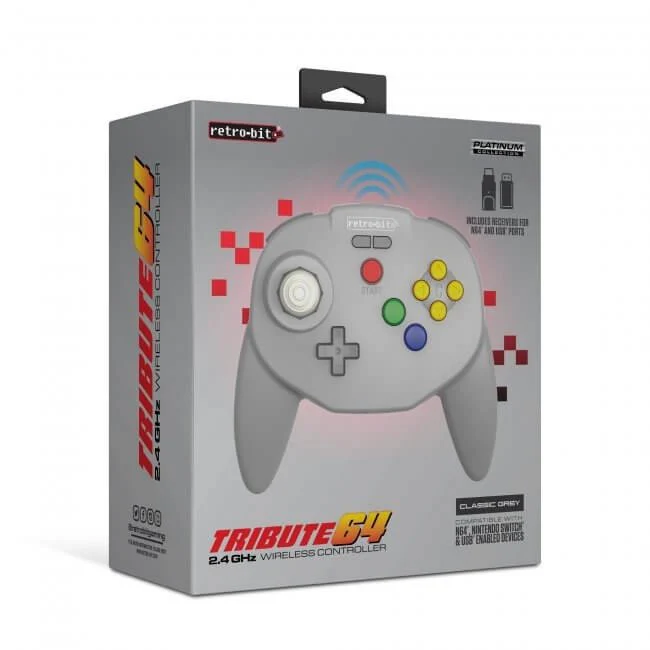 Tribute 64 2.4Ghz wireless N64 mini controller for N64, Switch, PC, Mac and Other USB Devices V2 - Grey | Retro-Bit - Image 15