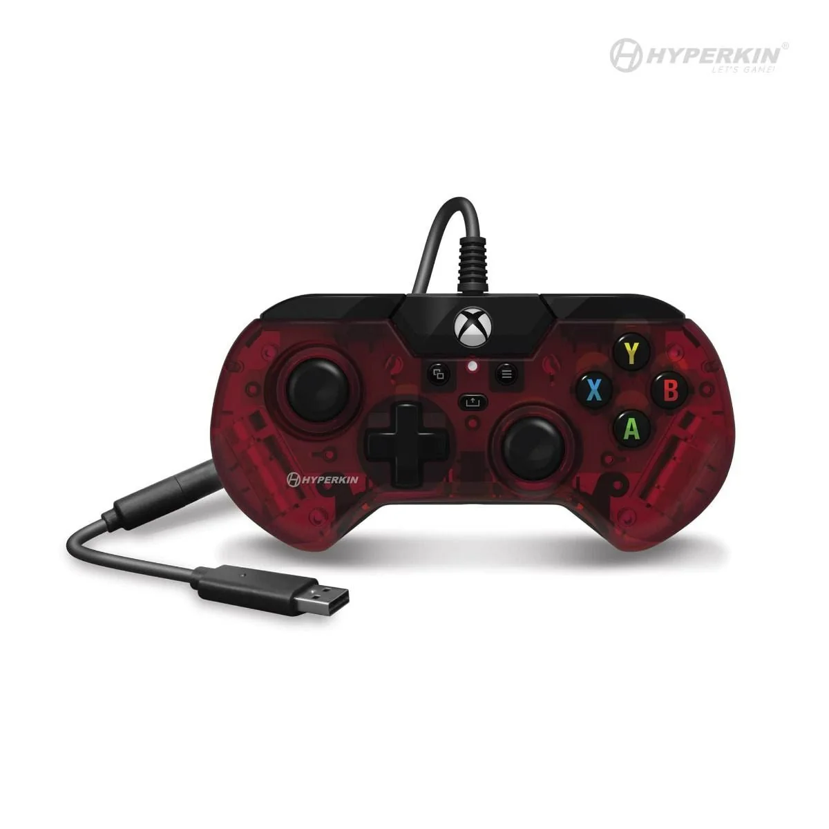 X91 retro style wired controller gamepad for Microsoft Xbox Series X/ Xbox Series S/ Xbox One/ Windows 10/11 PC - Clear red | Hyperkin - Image 2