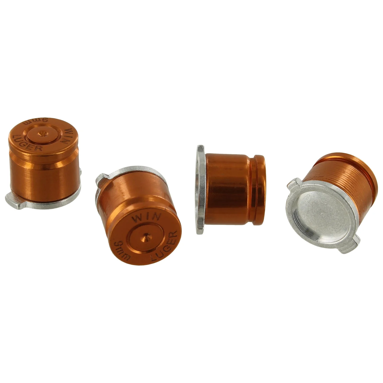 Aluminium Metal Bullet Action Button Set For Sony PS4 Controllers - Gold | ZedLabz - Image 2