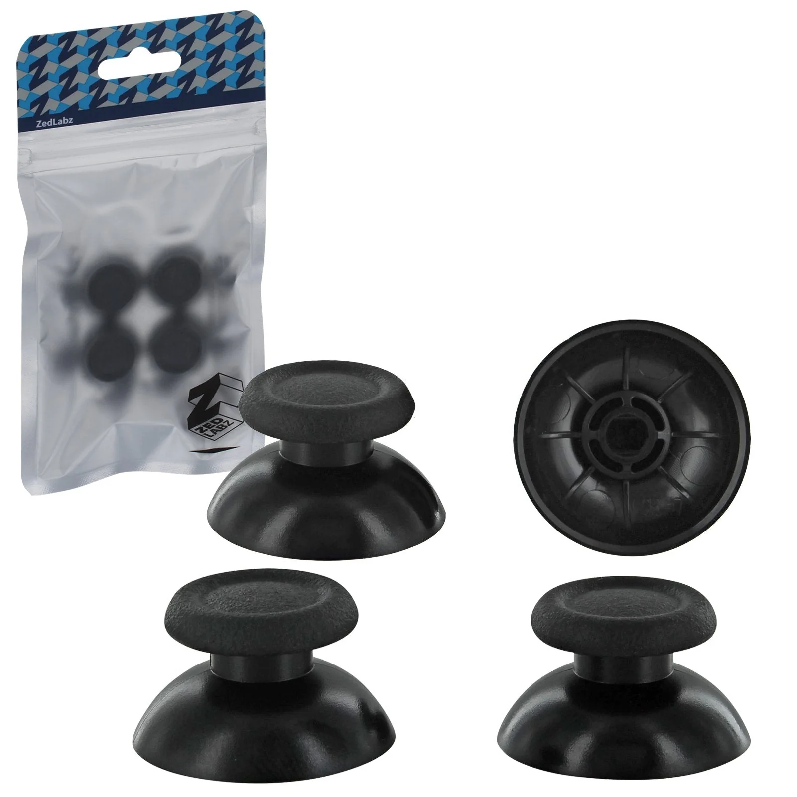 ZedLabz replacement analog rubber thumbsticks grip sticks for Sony PS4 controllers - 4 pack black - Image 4