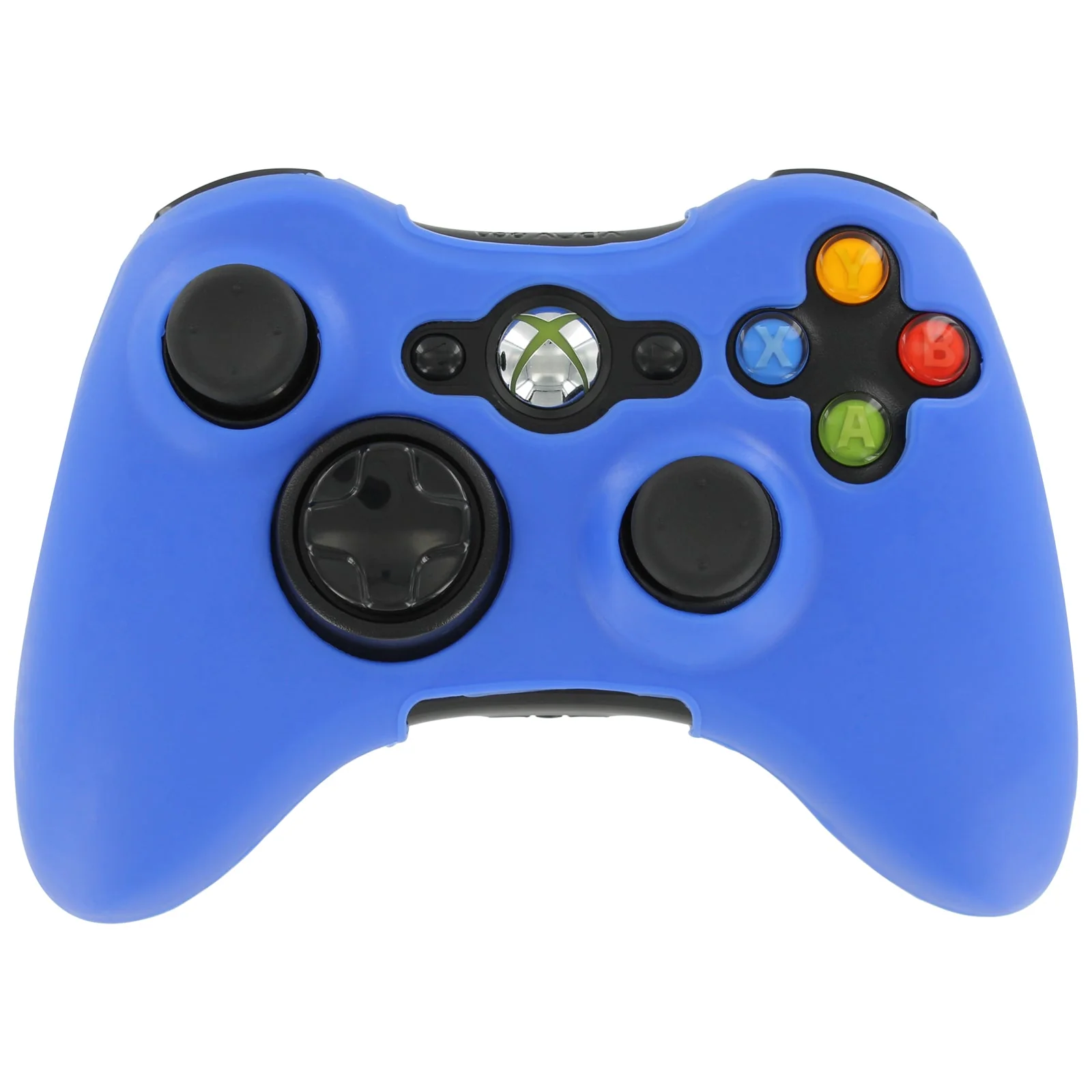 ZedLabz soft silicone rubber skin grip cover case for Microsoft Xbox 360 controller - blue - Image 2