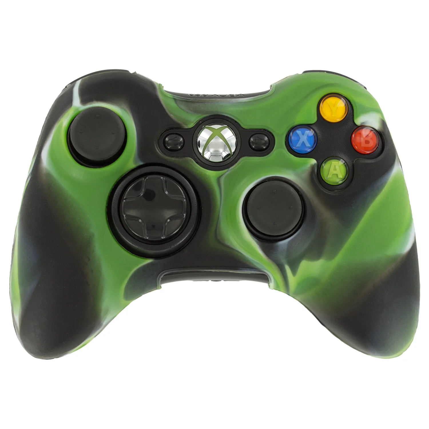 ZedLabz soft silicone rubber skin grip cover case for Microsoft Xbox 360 controller - camo green - Image 2