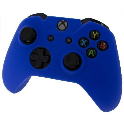 ZedLabz soft silicone rubber skin grip cover for Xbox One controller with ribbed handle - blue - Image 2