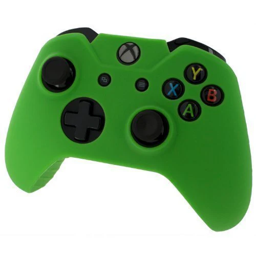 ZedLabz soft silicone rubber skin grip cover for Xbox One controller with ribbed handle - green - Image 2