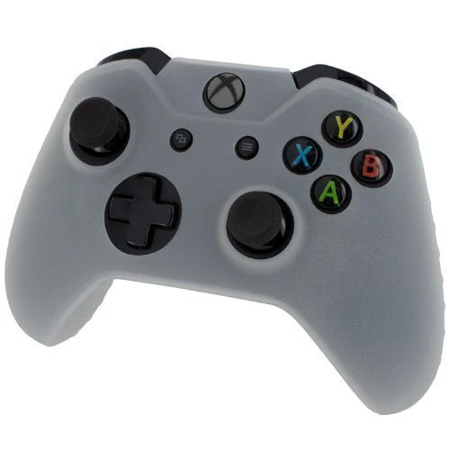ZedLabz soft silicone rubber skin grip cover for Xbox One controller with ribbed handle - semi clear - Image 2